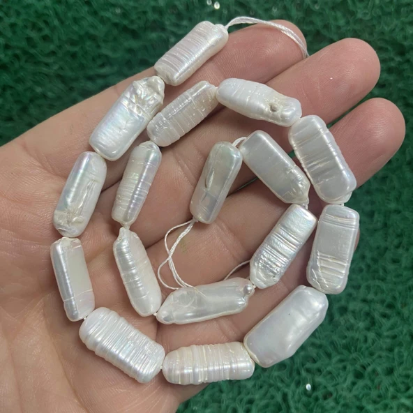 Dikdörtgen Doğal İnci 10 MM ürün görseli 1