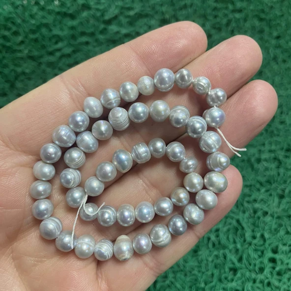Saten Kaplama Doğal İnci 8 MM ürün görseli 1