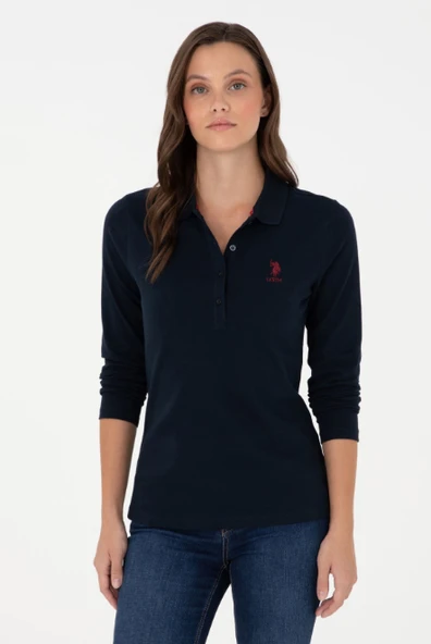 U.S. Polo Assn. Kadın Uzun Kol Polo Yaka Sweatshirt - Minimalist Tarz ürün görseli 1