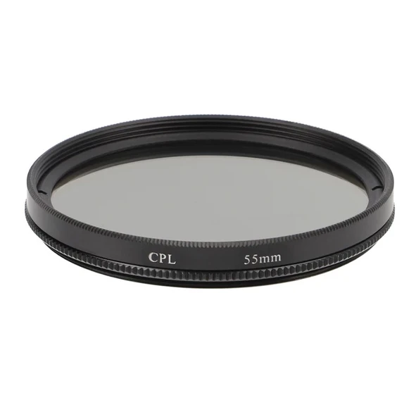55mm CPL Polarize Filtre – Dairesel Polarizasyon, Yansıma Azaltıcı, Metal Çerçeve ürün görseli 1