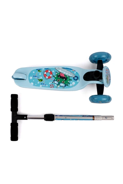 Işıklı Scooter Mavi - Resim 6