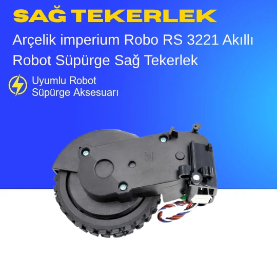 Arçelik Imperium Robo Rs 3221 Akıllı Robot Süpürge Sağ Tekerlek Aksesuarları – Yedek Parça ürün görseli 1