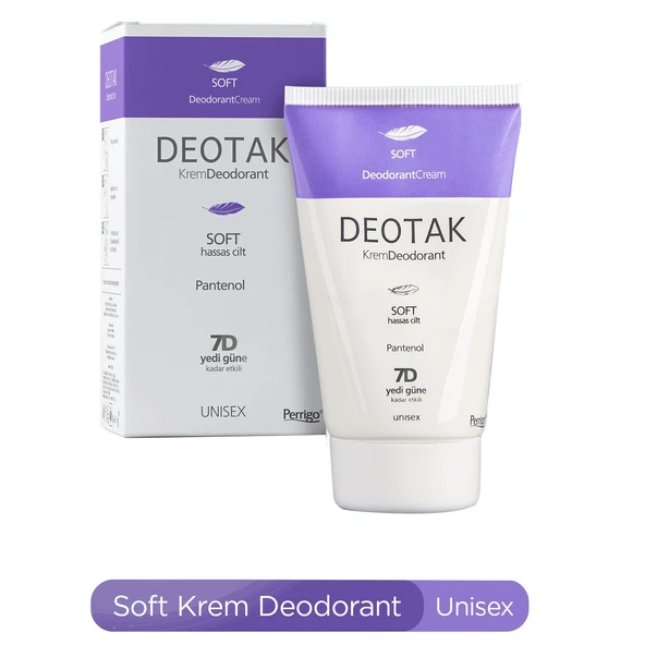 Deotak Unisex Krem Deodorant Soft Hassas Cilt 35 ml ürün görseli 1