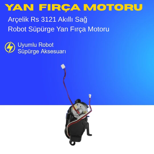 Arçelik Rs 3121 Akıllı Robot Süpürge Sağ Yan Fırça Motoru Aksesuarları – Yedek Parça ürün görseli 1