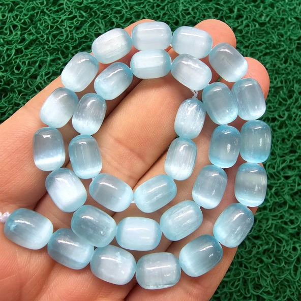 Silindir Mavi Selenit Taşı 8x12 MM ürün görseli 1