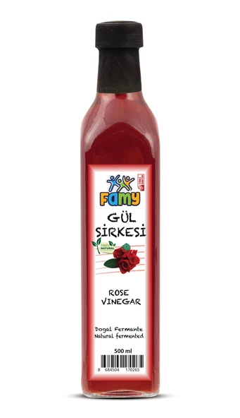 FAMY GÜL SİRKESİ DOĞAL FERMENTASYON 500 ML CAM ŞİŞE ürün görseli 1