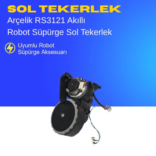 Grundig Vcr 2131 Akıllı Robot Süpürge Sol Tekerlek Aksesuarları – Yedek Parça ürün görseli 1