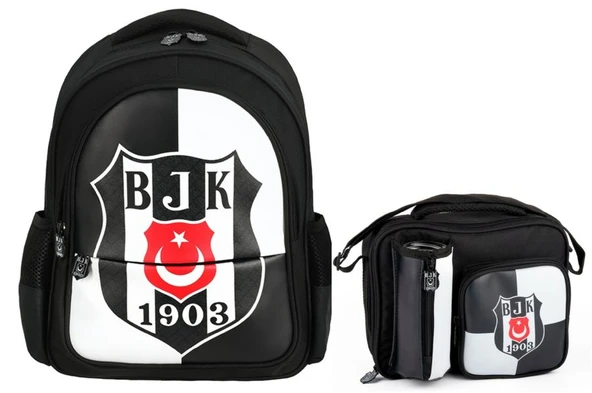 Beşiktaş Lisanslı Okul Sırt Çantası ve Beslenme Çantası Seti - SETME25360B ürün görseli 1