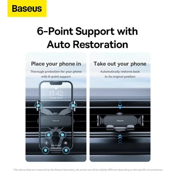 BASEUS STABLE GRA AİR ARAÇ İÇİ TEL. TUTUCU LITE - Resim 6