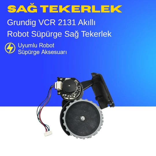 Grundig Vcr 2131 Akıllı Robot Süpürge Sağ Tekerlek Aksesuarları – Yedek Parça ürün görseli 1