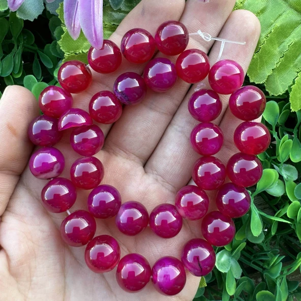 Küre Pembe Akik Taşı 12 MM ürün görseli 1