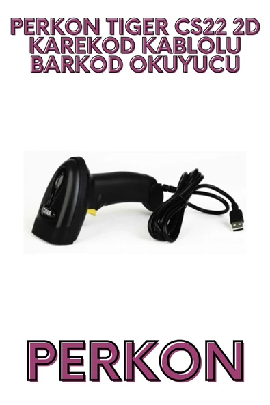 PERKON TIGER CS20 1D LAZER KABLOLU USB BARKOD OKUYUCU ürün görseli 1