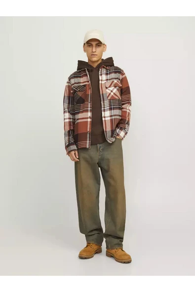 Jack&Jones Oversize Kareli Gömlek - Erkek Günlük Gömlek ürün görseli 1