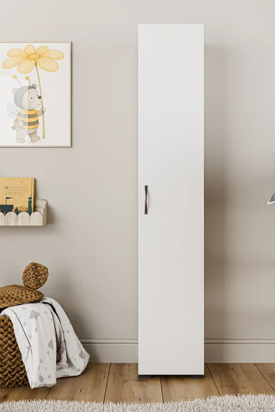 KZY Mobilya KZY Tek Kapak 5 Raflı Oyuncak Dolabı ürün görseli 1