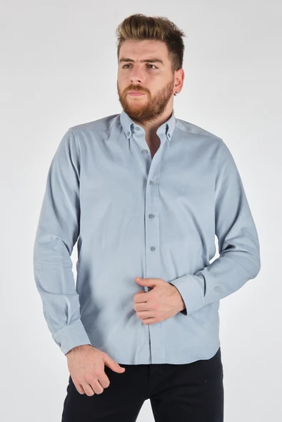 Ecer Erkek Uzun Kol Kadife Gömlek - Minimalist & Şık ürün görseli 1