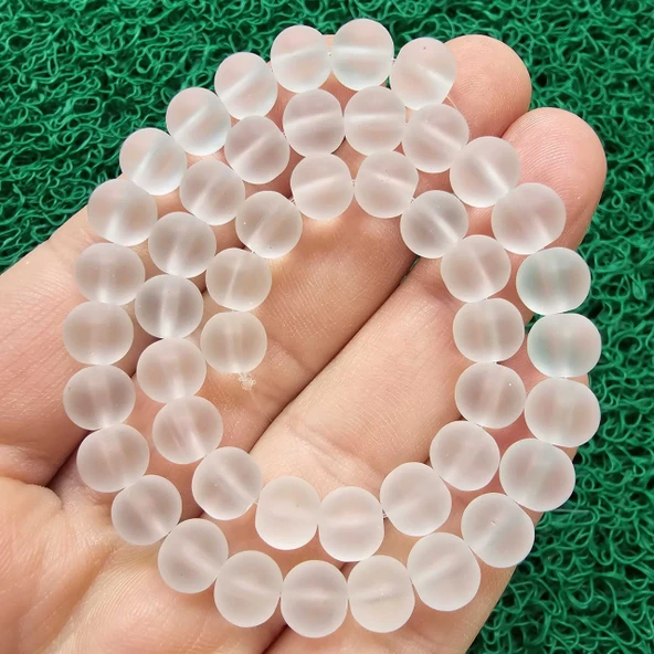 Küre Buzlu Beyaz Termal Kuvars Taşı 8 MM ürün görseli 1