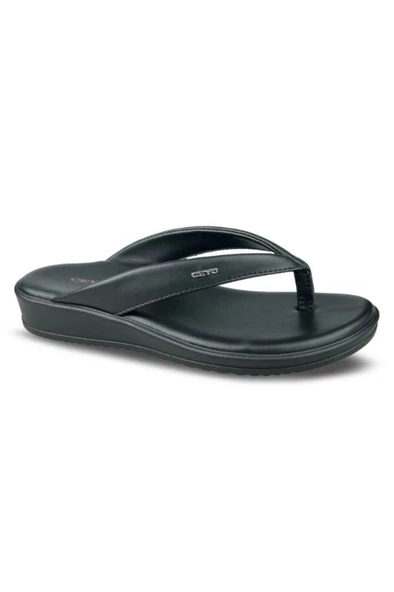 Ceyo 9984-9 Memory Foam Comfort Taban Parmak Arası Kadın Terlik Siyah 36-40 ürün görseli 1