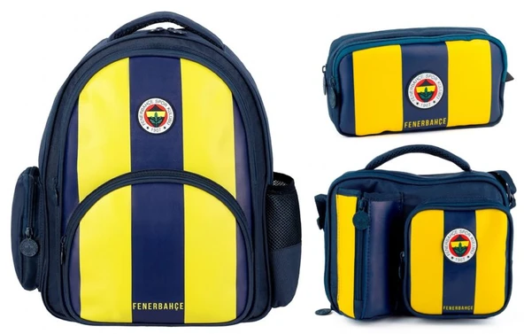 Fenerbahçe Lisanslı Üçlü Okul Çanta Seti - SETME25756A ürün görseli 1