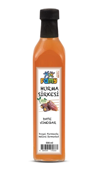 FAMY HURMA SİRKESİ DOĞAL FERMENTASYON 500 ML CAM ŞİŞE ürün görseli 1