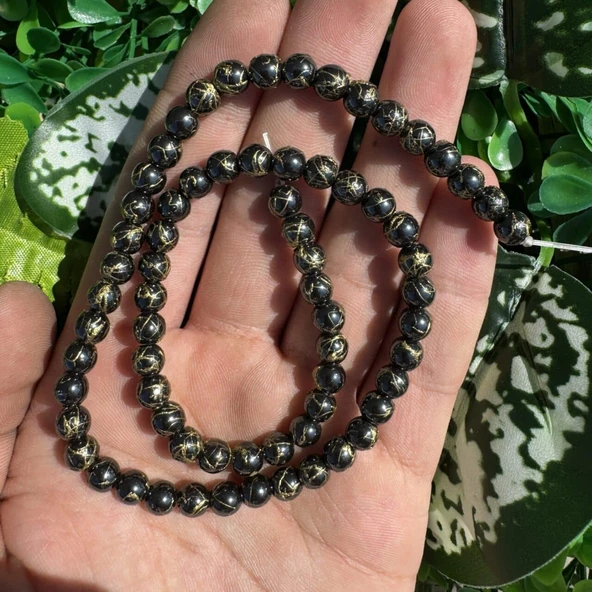 Küre Çizgili Kahve Hematit Taşı 6 MM ürün görseli 1
