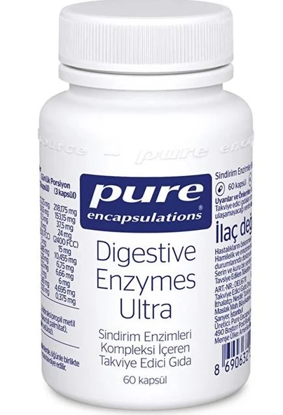 Pure Encapsulations Digestive Enzym Ultra 60 Kapsül ürün görseli 1
