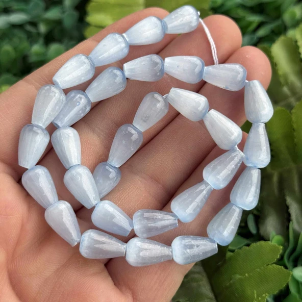 Damla Mavi Selenit Taşı 8x13 MM ürün görseli 1
