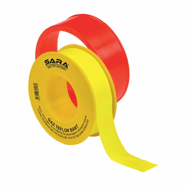 SARA S611 GAZ TEFLON BANT 12mm X 8m 0,1 X 0,30/cm 1 KUTU (10 ADET) ürün görseli 1