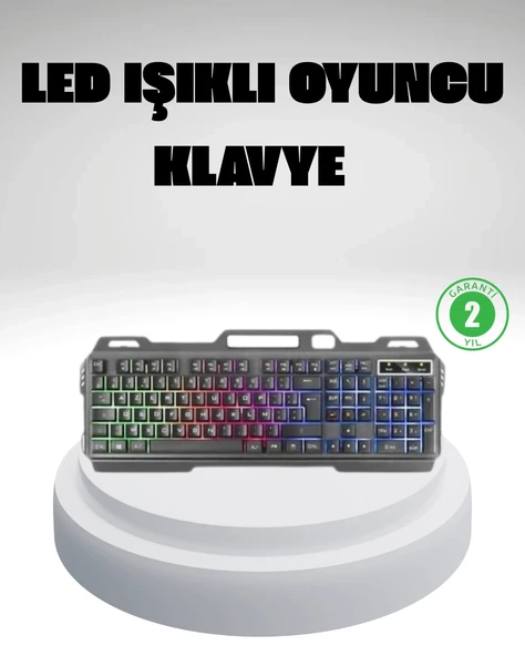 RGB Işıklı  Klavye Mouse Seti – Türkçe Q, Ayarlanabilir DPI, Ergonomik ve Dayanıklı Tasarım ürün görseli 1