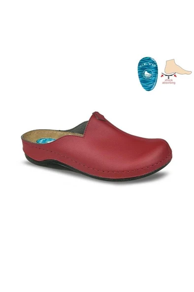 Ceyo 9946-5 Topuk Jelli Anatomik Taban Kadın Terlik Kırmızı 36-40 ürün görseli 1