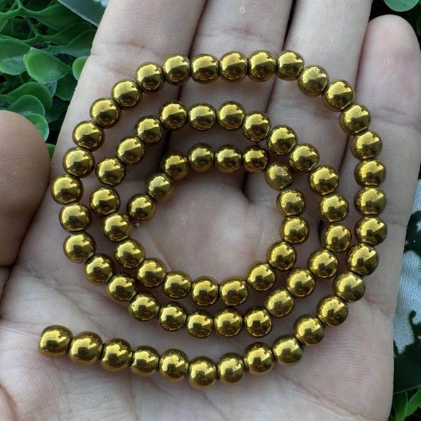 Küre Gold Hematit Taşı 6 MM ürün görseli 1