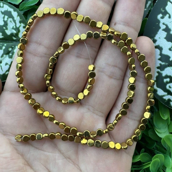 Mercimek Gold Hematit Taşı 4 MM ürün görseli 1