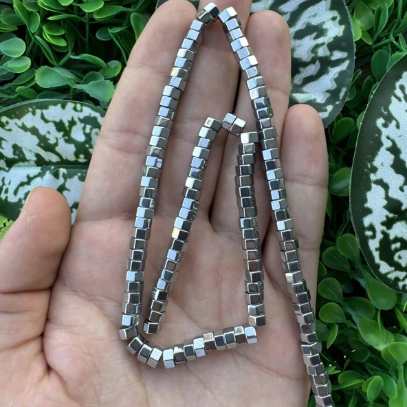 Vida Gümüş Hematit Taşı 6x3 MM ürün görseli 1