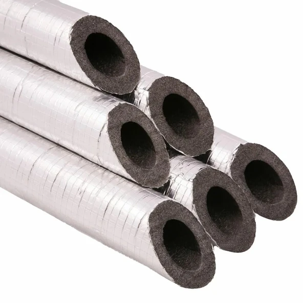 DOĞALGAZ KOMBİ FOLYO KAPLI TASARRUF BORU KILIFI 2 METRE 25/28mm-Borularınızı soğuktan sıcaktan korur ürün görseli 1