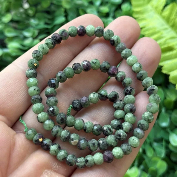 Faset Kesim Rondela Anyolit Taşı 6x4 MM ürün görseli 1