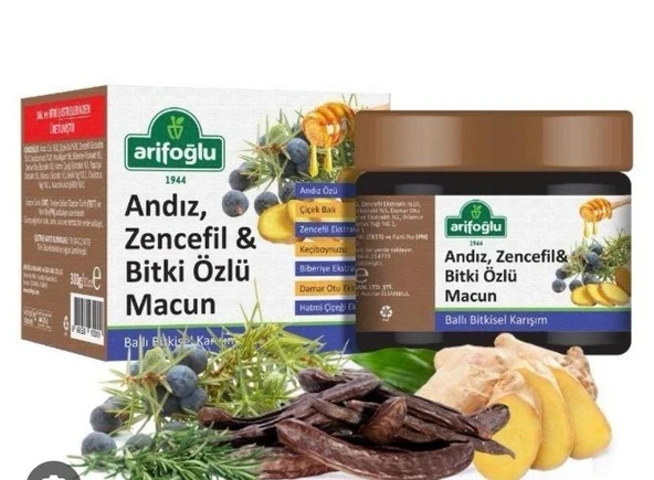 Arifoğlu Andız Zencefil Bitki Özlü Macun 300 Gr ürün görseli 1