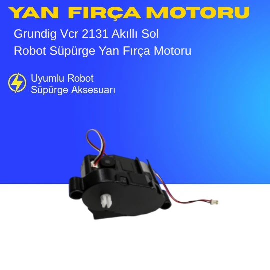 Grundig Vcr 2131 Akıllı Robot Süpürge Sol Yan Fırça Motoru Aksesuarları – Yedek Parça ürün görseli 1