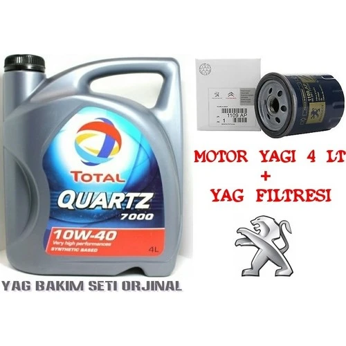 Peugeot Partner 1.9 Yağ Bakım 2li̇ Setİ 10W40 ( TOTAL ) ürün görseli 1