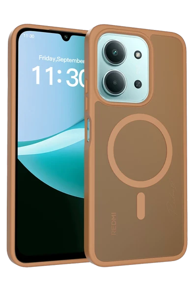 Fuchsia Redmi 15C 4G ile Uyumlu Jota Kablosuz Şarj Özellikli Kapak - Çöl Titanyum ürün görseli 1