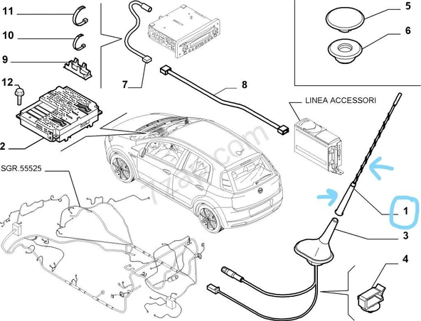 Fiat   EGEA  Anten Çubuğu   51767994 - Resim 4