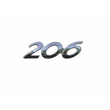 PEUGEOT 206 ARKA 206 YAZISI -ASLAN ARMASI ve PEUGEOT YAZISI SET ürün görseli 1