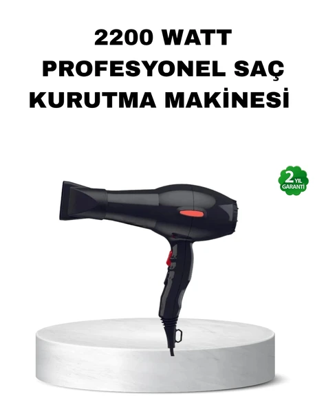 Profesyonel Saç Kurutma Makinesi – AC Motor, Soğuk Üfleme, 2 Hız Kademesi ürün görseli 1