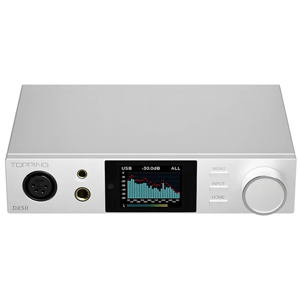 Topping Audio DX5 II DAC & Kulaklık Amplifikatörü (Gri) ürün görseli 1