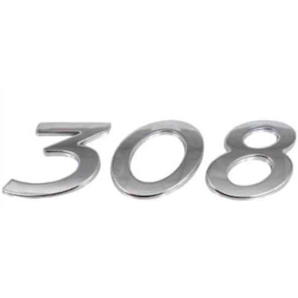 PEUGEOT  308  ( 308 - PEUGEOT ve ASLAN ARMA)  ÜÇLÜ YAZI  SETİ ürün görseli 1