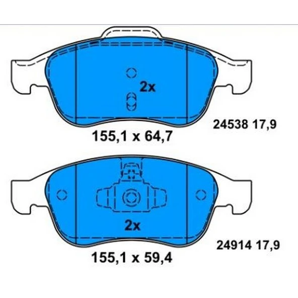 Renault Fluence    Ön Fren Balatası Takımı 440603905R ürün görseli 1