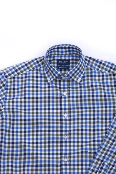 Giant Modern Fit Uzun Kol Kareli Erkek Gömleği - Günlük & İş ürün görseli 1