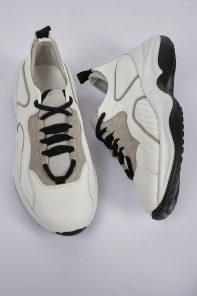 W Collection Minimalist Deri Sneaker - Günlük Kullanım - Resim 6