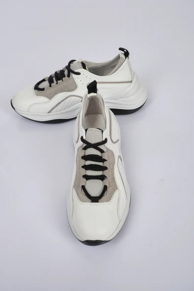 W Collection Minimalist Deri Sneaker - Günlük Kullanım - Resim 5