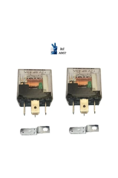 iki Adet Mini Role 12v. 5 Uçlu. 40 A. Far. Korna. Fan. Lpg Röle ürün görseli 1