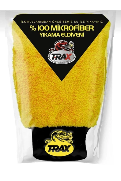 T-RAX %100 Mikrofiber Oto Yıkama ve Pasta Eldiveni Sarı ürün görseli 1