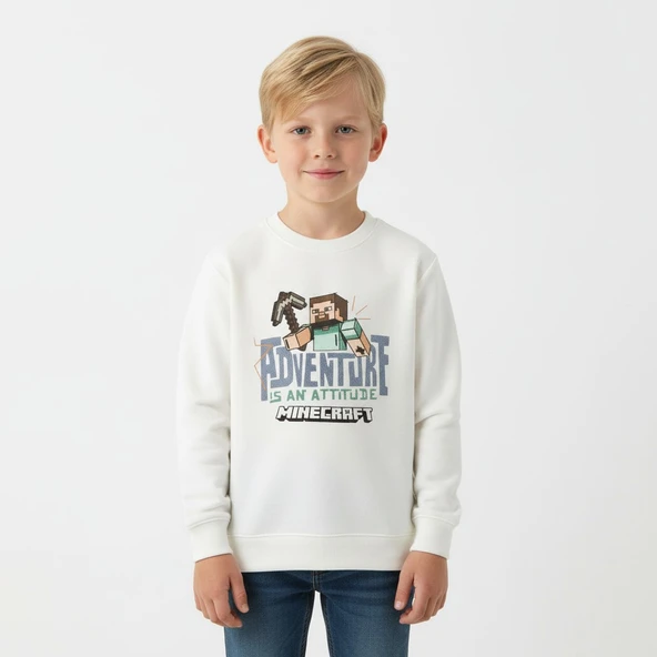 Minecraft Çocuk Sweatshirt - Resim 3